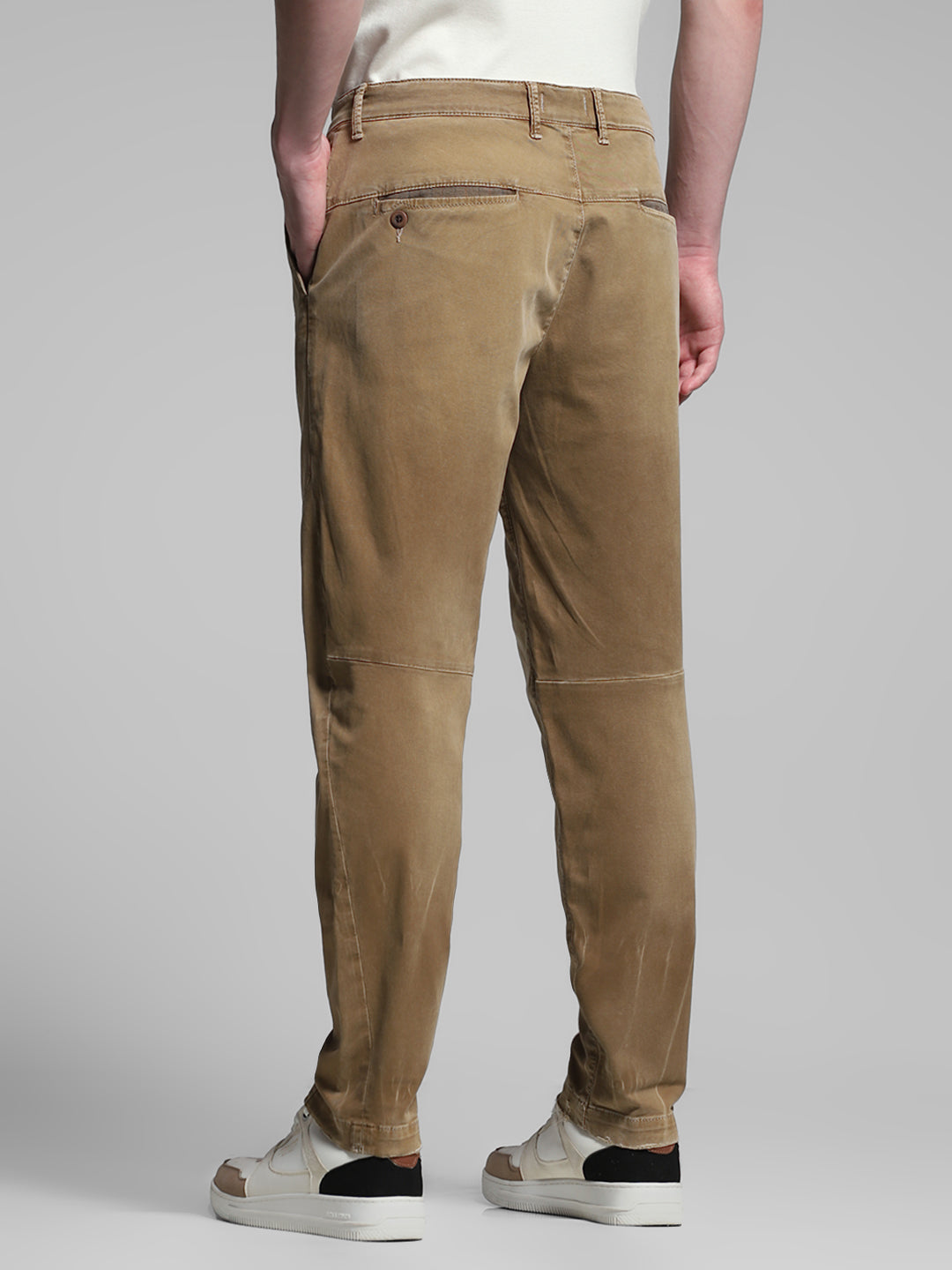 Brown Distressed Anti Fit Jeans