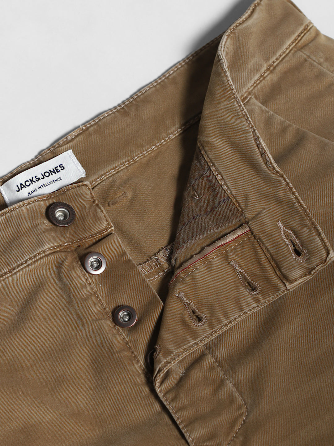 Brown Distressed Anti Fit Jeans