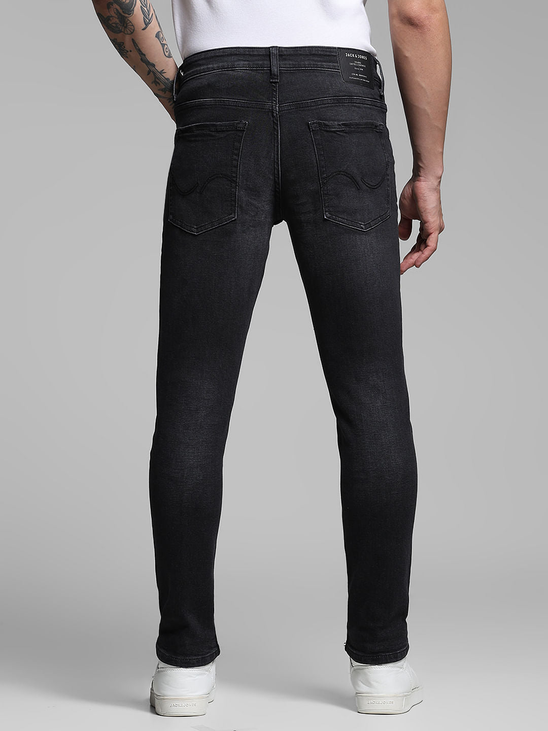 Washed Brak Slim Fit Jeans - Black