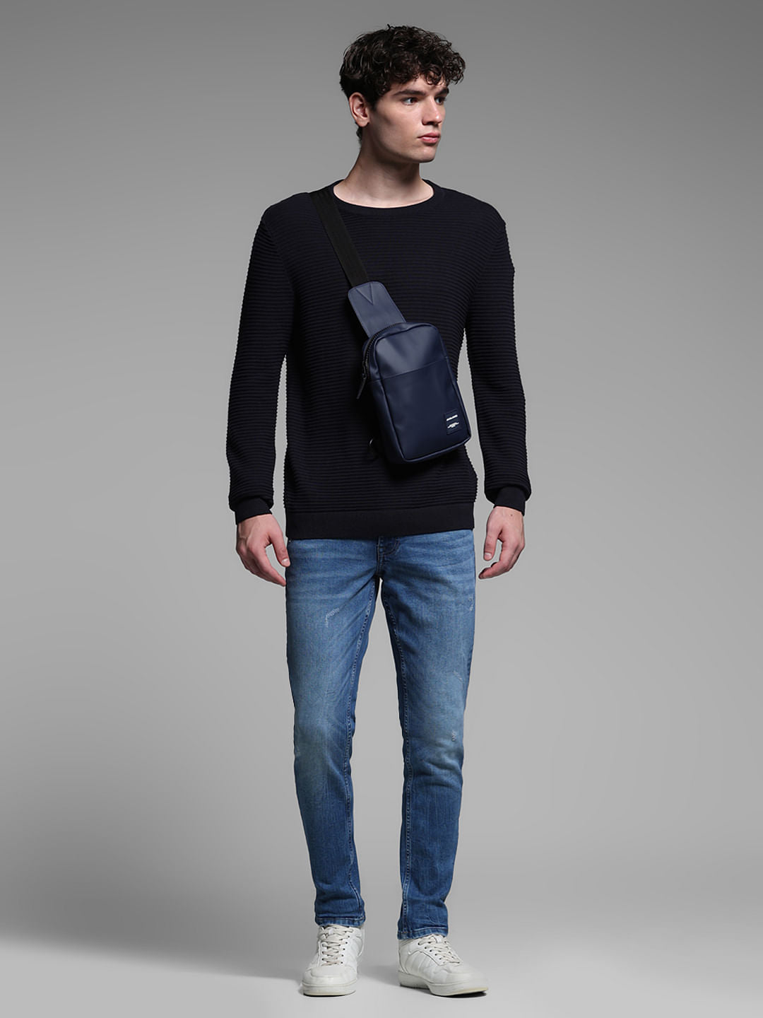 Washed Brak Slim Fit Jeans - Blue