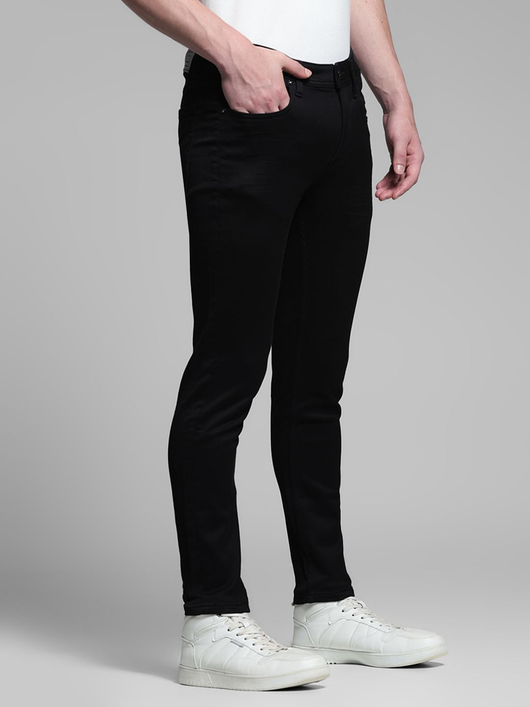 Washed Brak Slim Fit Jeans - Black