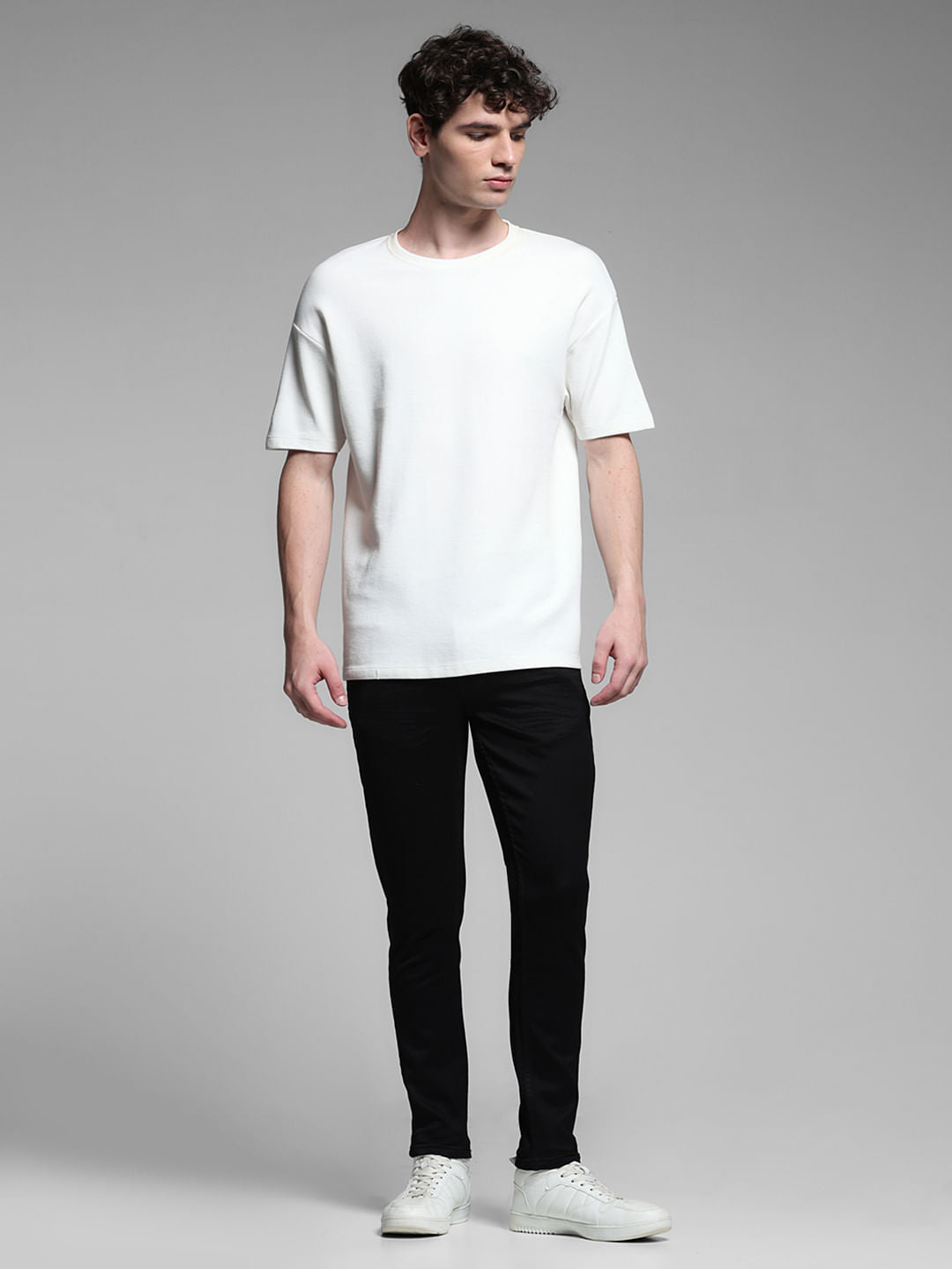 Washed Brak Slim Fit Jeans - Black