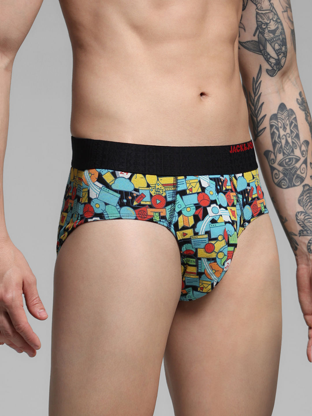 Black Printed Briefs