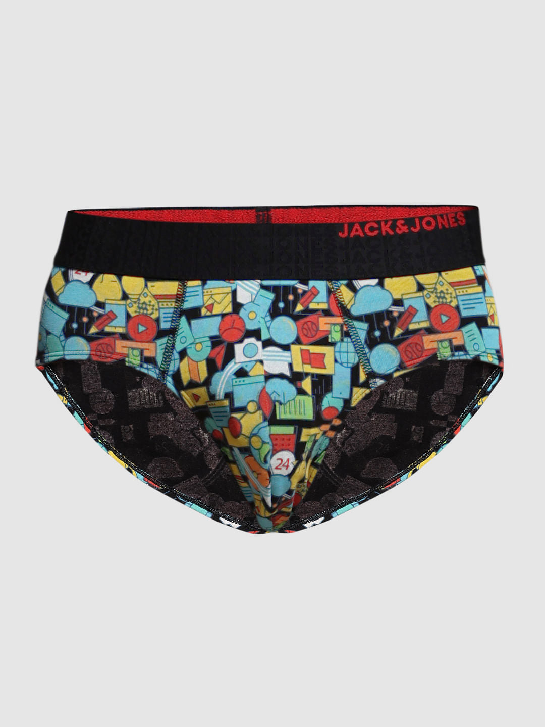 Black Printed Briefs