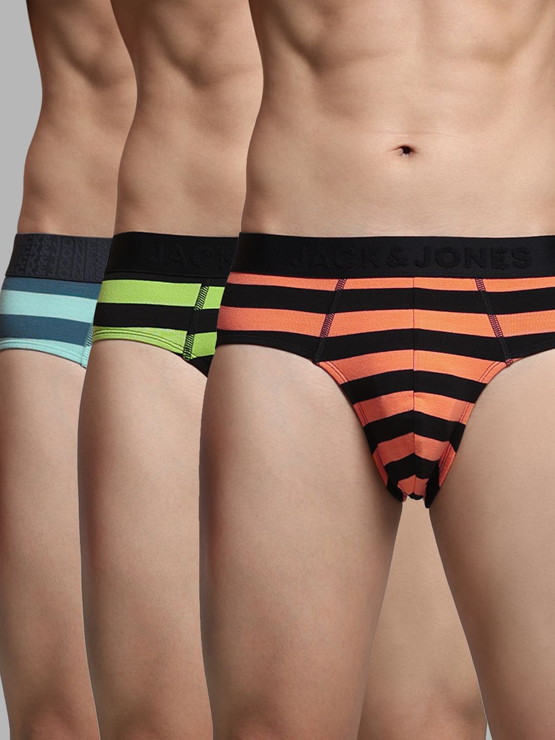 Pack Of 3 Rugby Striped Briefs