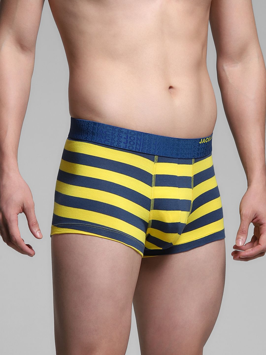 Yellow Rugby Striped Trunks