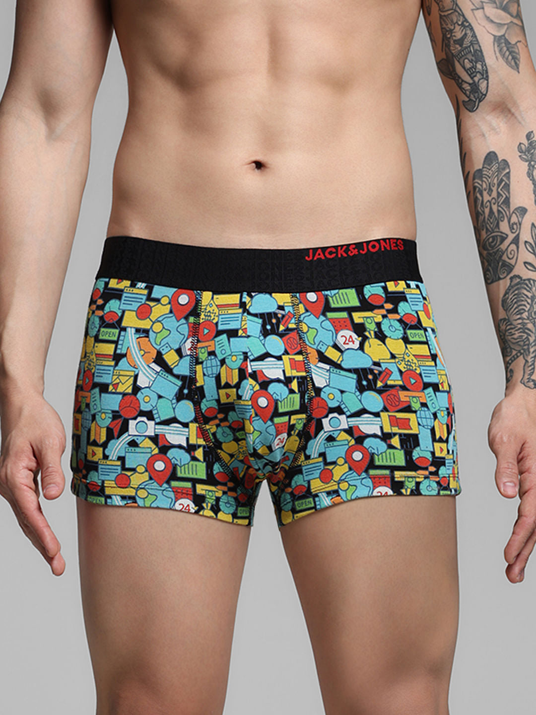 Pack of 2 Abstract Print Trunks