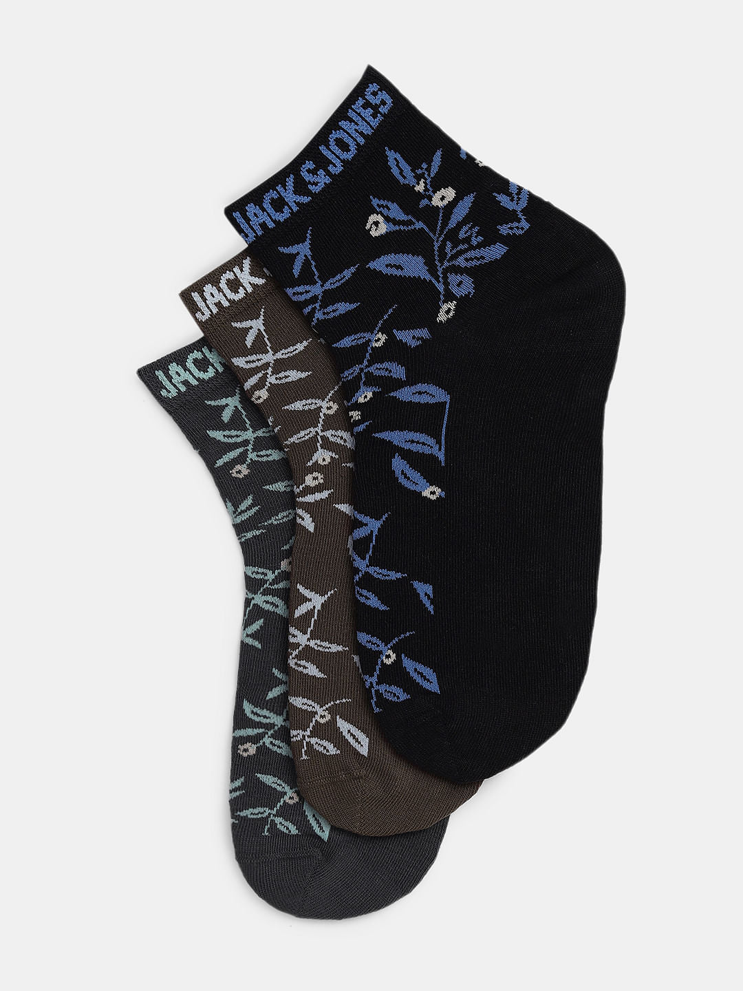 Pack Of 3 Printed Ankle Length Socks