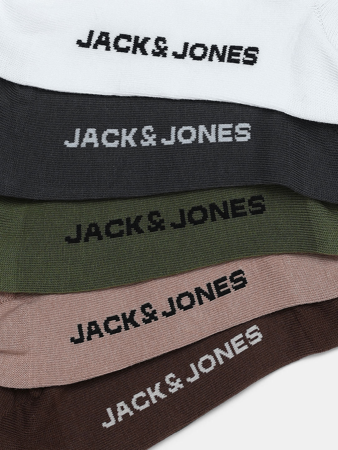 Pack Of 5 Logo Print Mid Length Socks