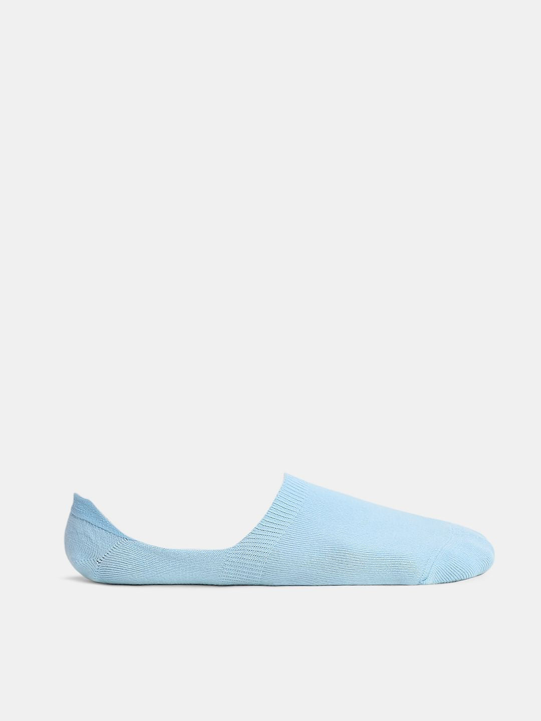 Pack Of 3 No Show Socks - Blue, Beige, Green