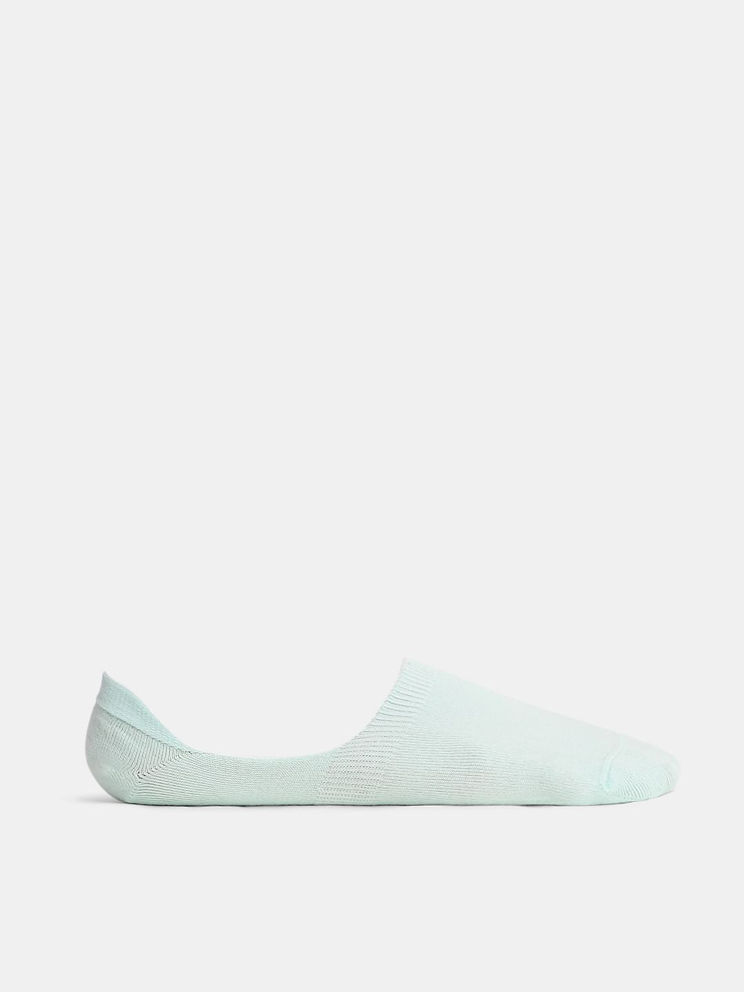 Pack Of 3 No Show Socks - Blue, Beige, Green