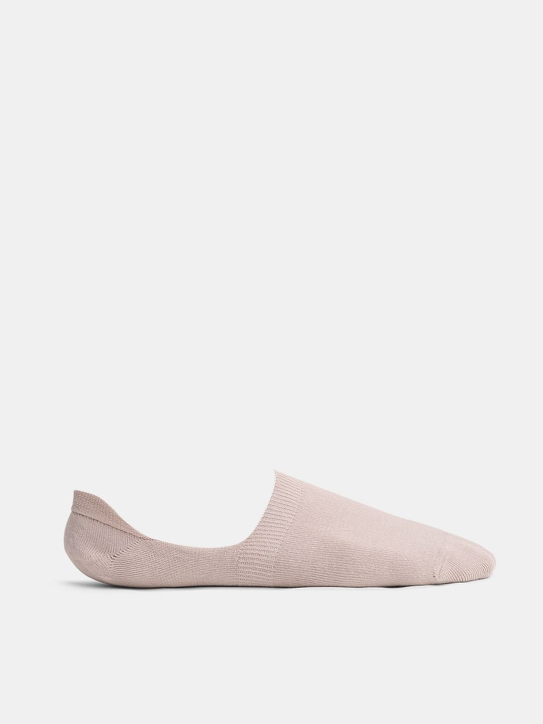 Pack Of 3 No Show Socks - Blue, Beige, Green