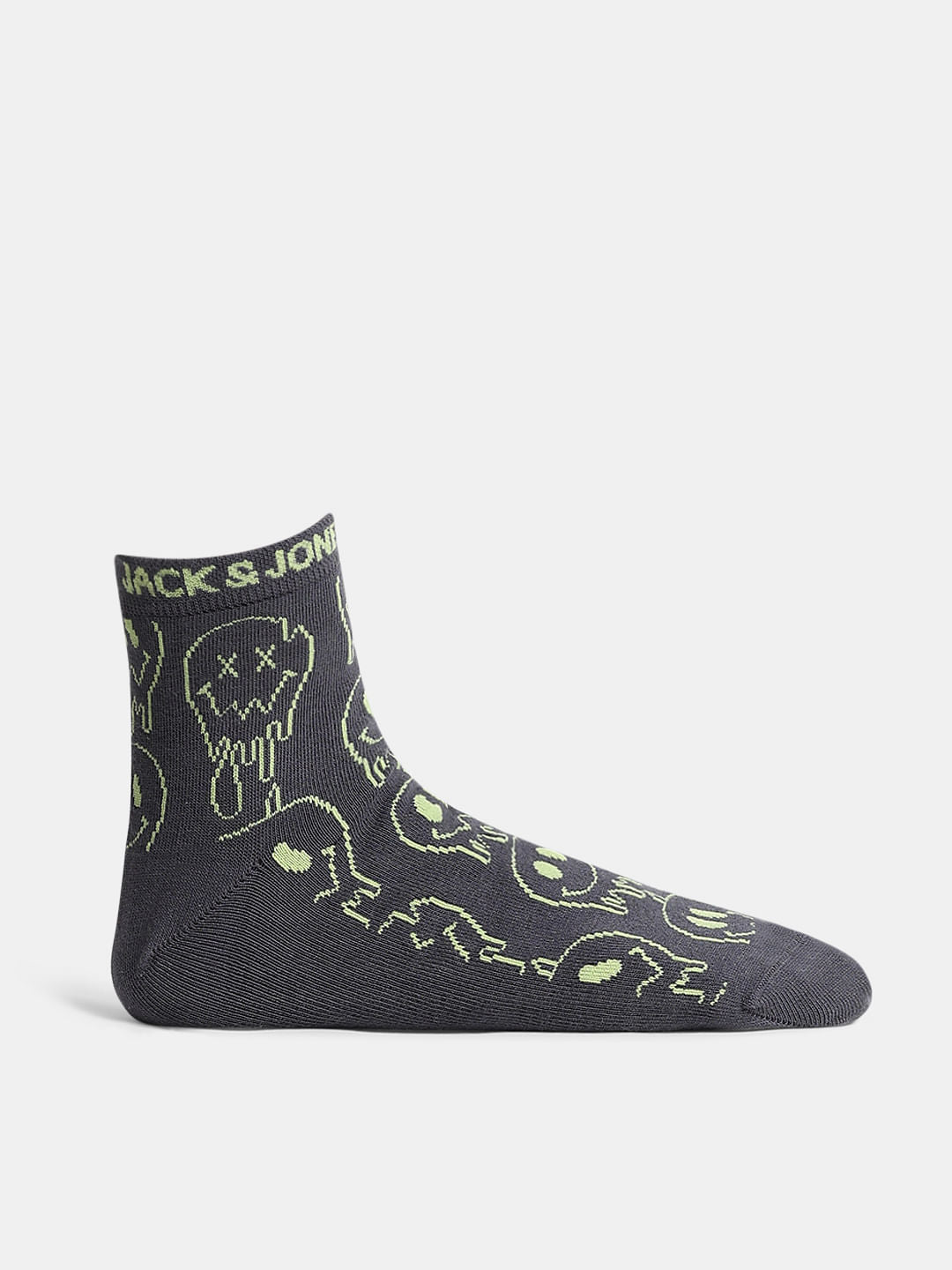 Pack Of 3 Mid Length Socks - Blue, Black, Grey