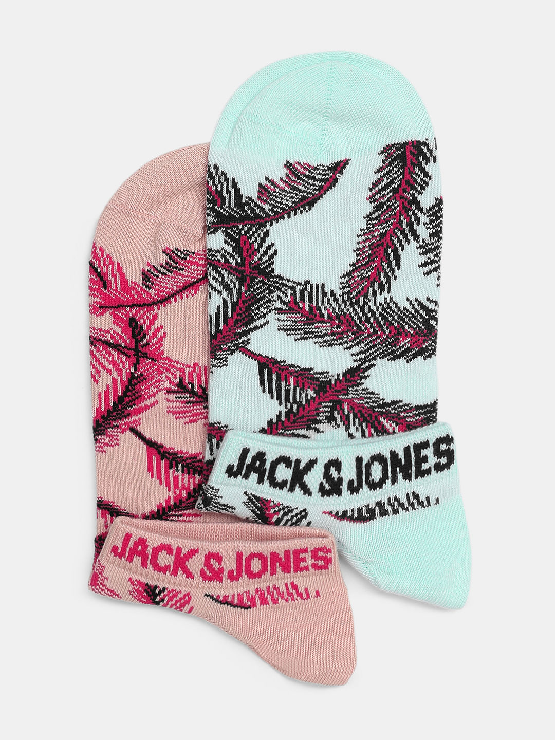 Pack Of 2 Tropical Print Ankle Length Socks