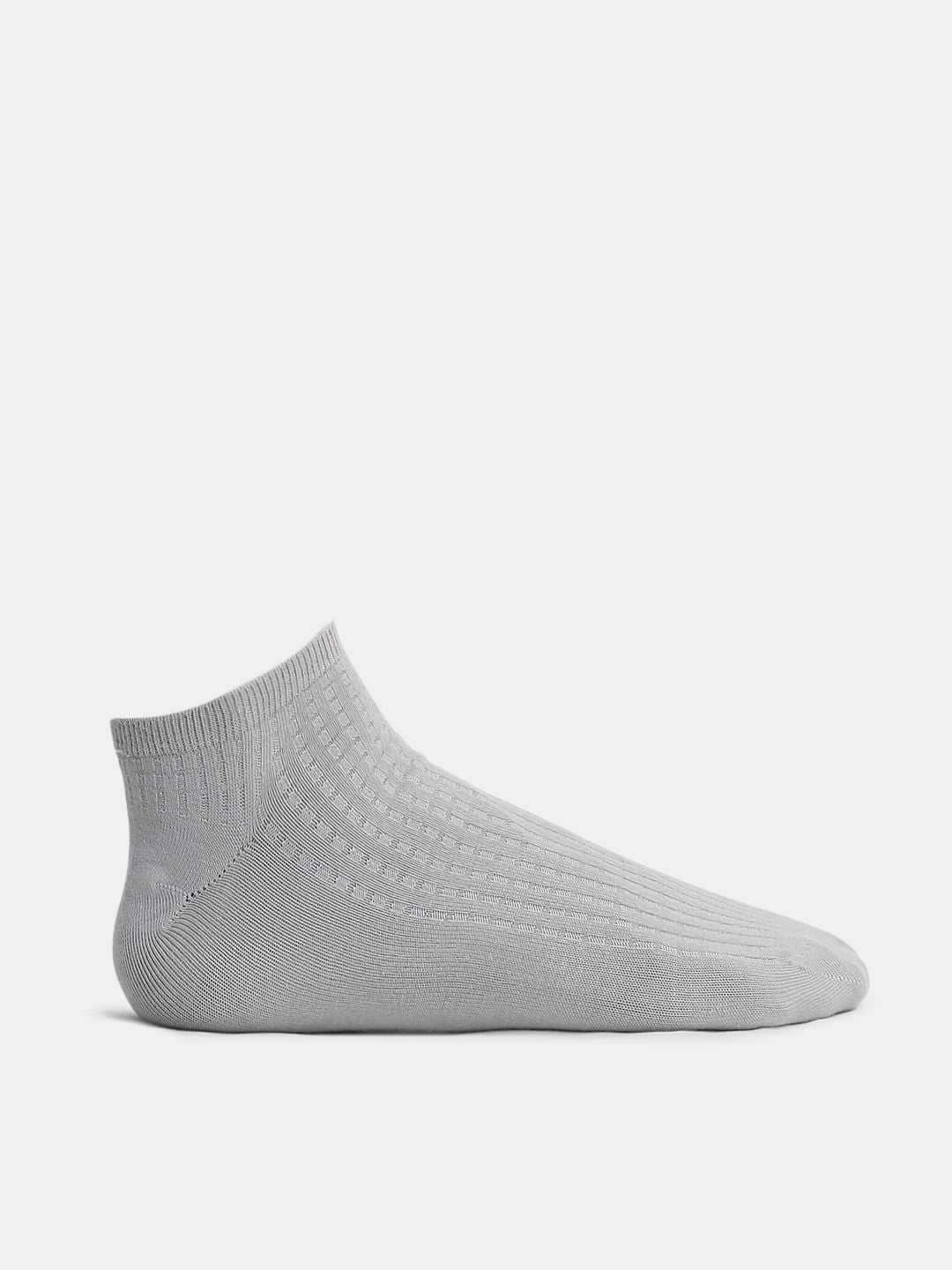 Pack Of 3 Waffle Knit Ankle Length Socks