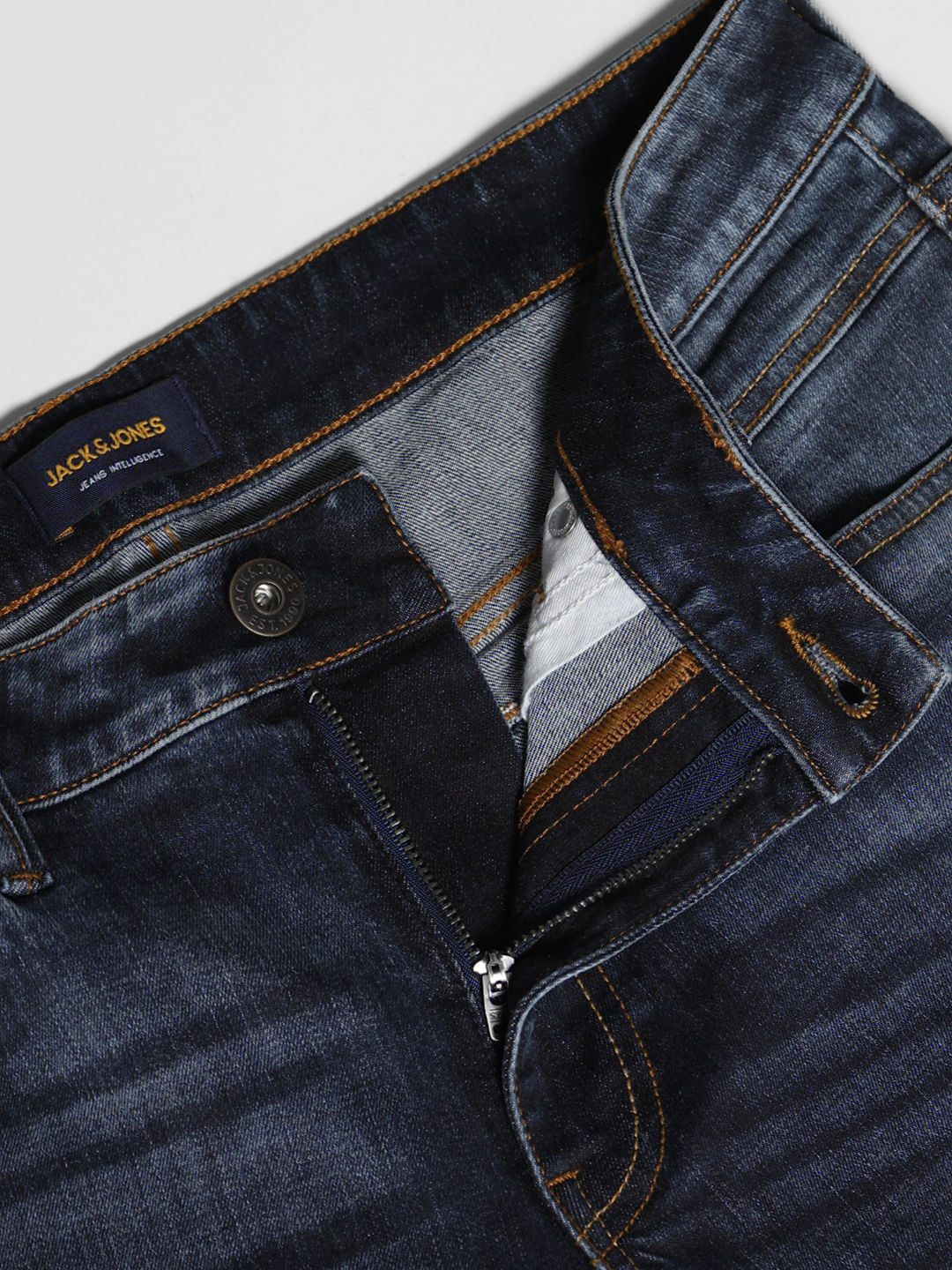 Distressed 5 Pocket Slim Fit Jeans