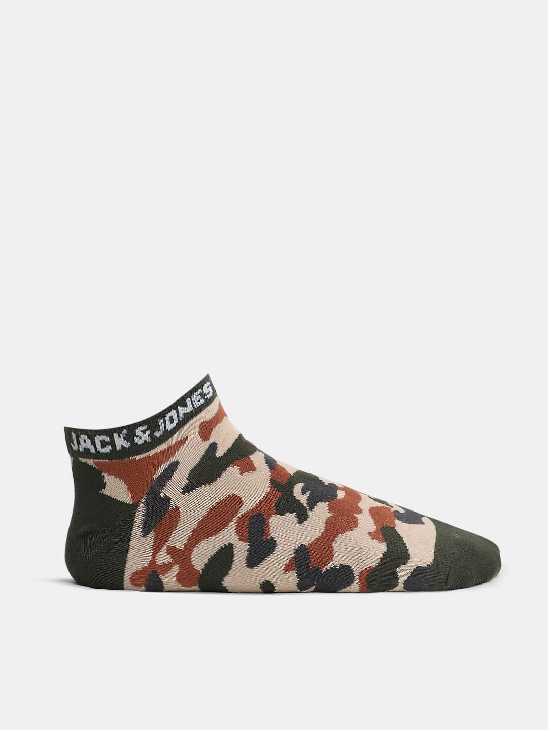 Pack Of 3 Camo Print Ankle Length Socks
