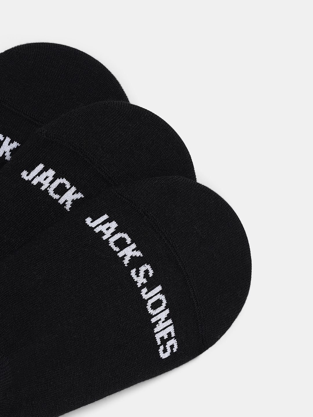 Pack Of 3 Black No Show Socks