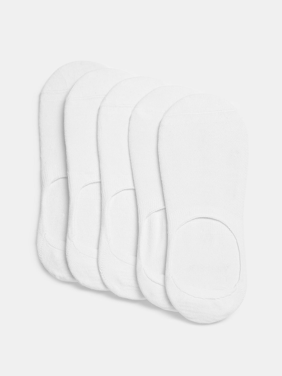 Pack of 5 White No Show Socks