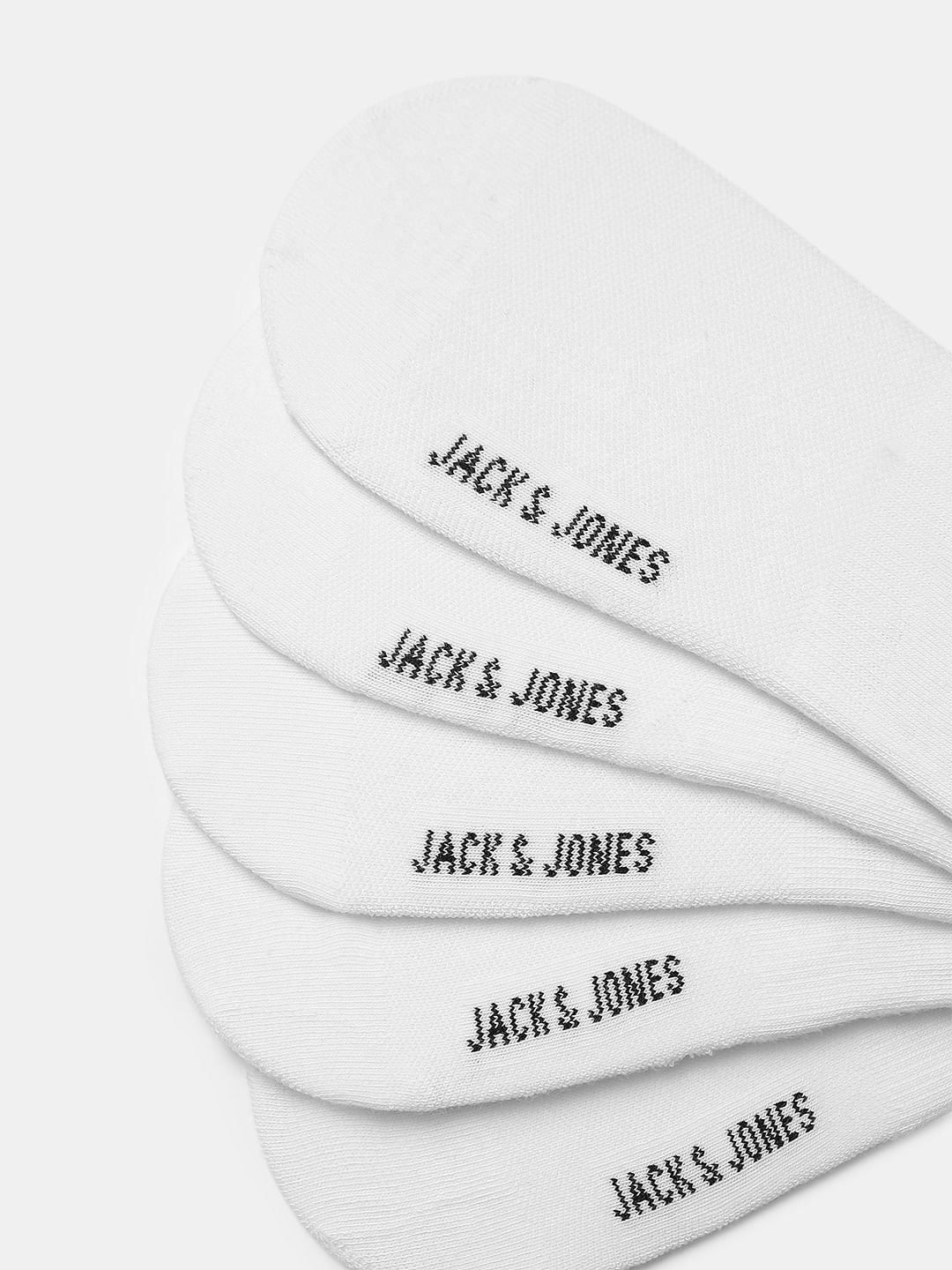 Pack of 5 White No Show Socks