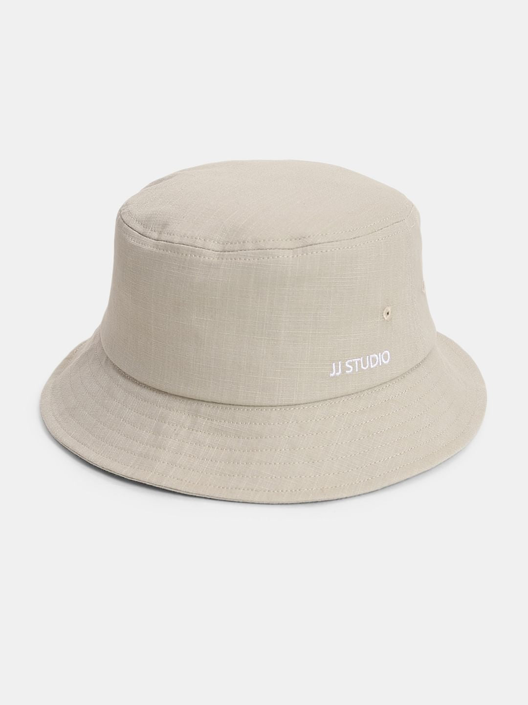 Beige Linen Bucket Hat
