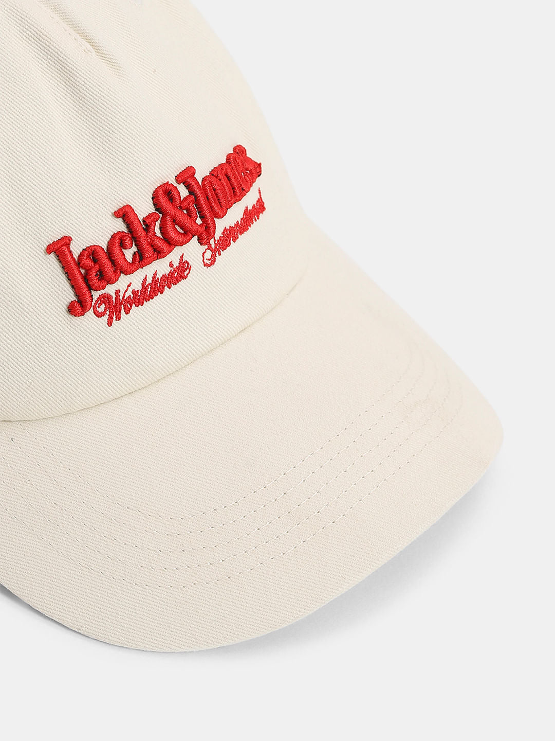 Light Cream Embroidered Logo Cap