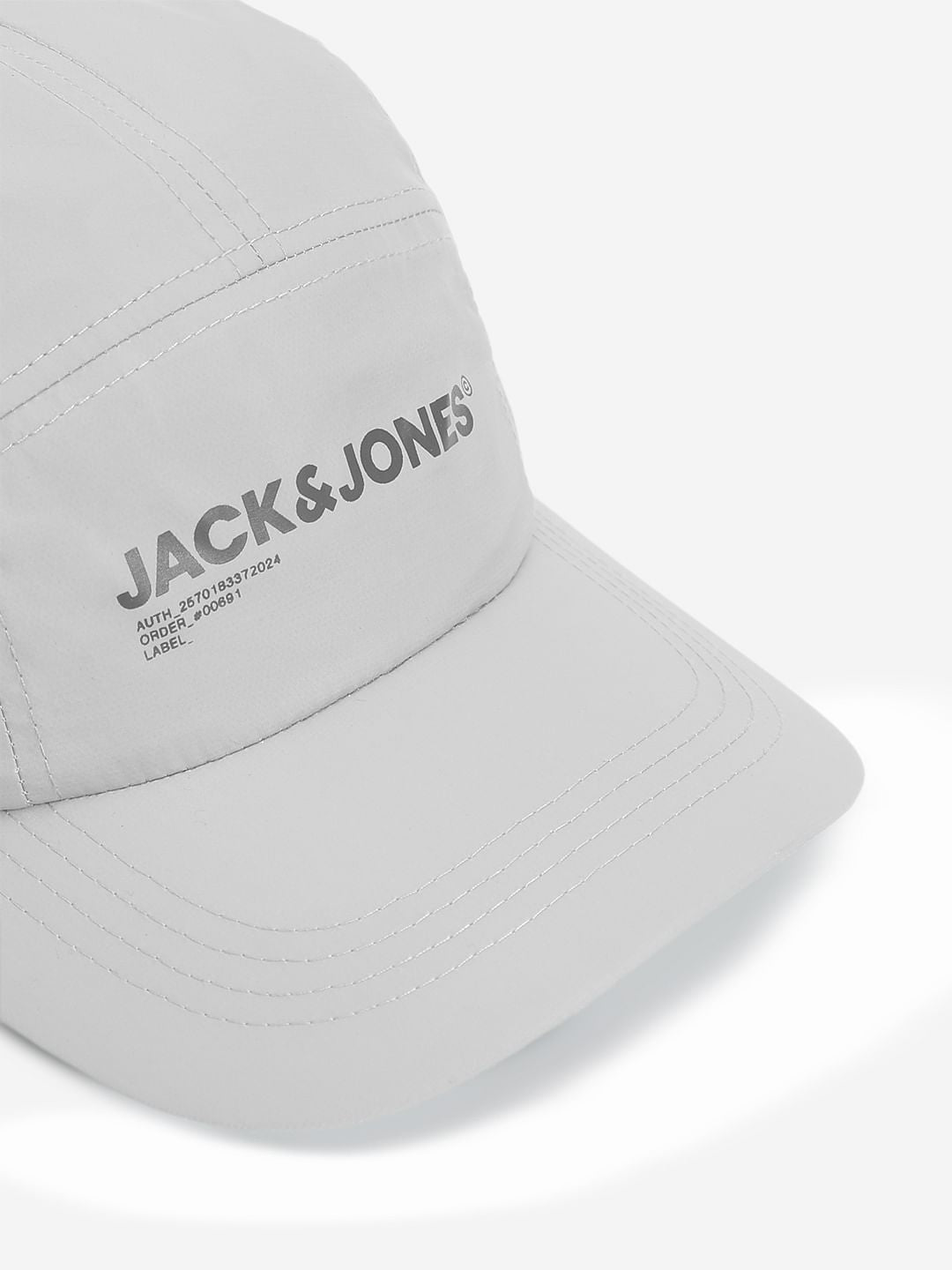 Light Grey Logo Print Cap
