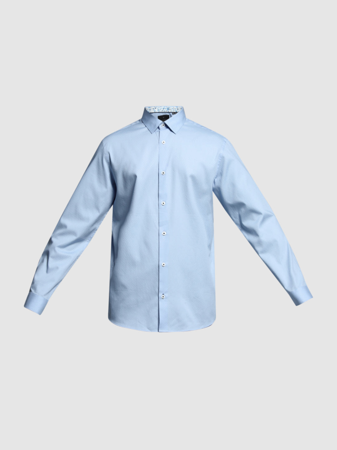 Light Blue Dobby Cotton Slim Fit Shirt