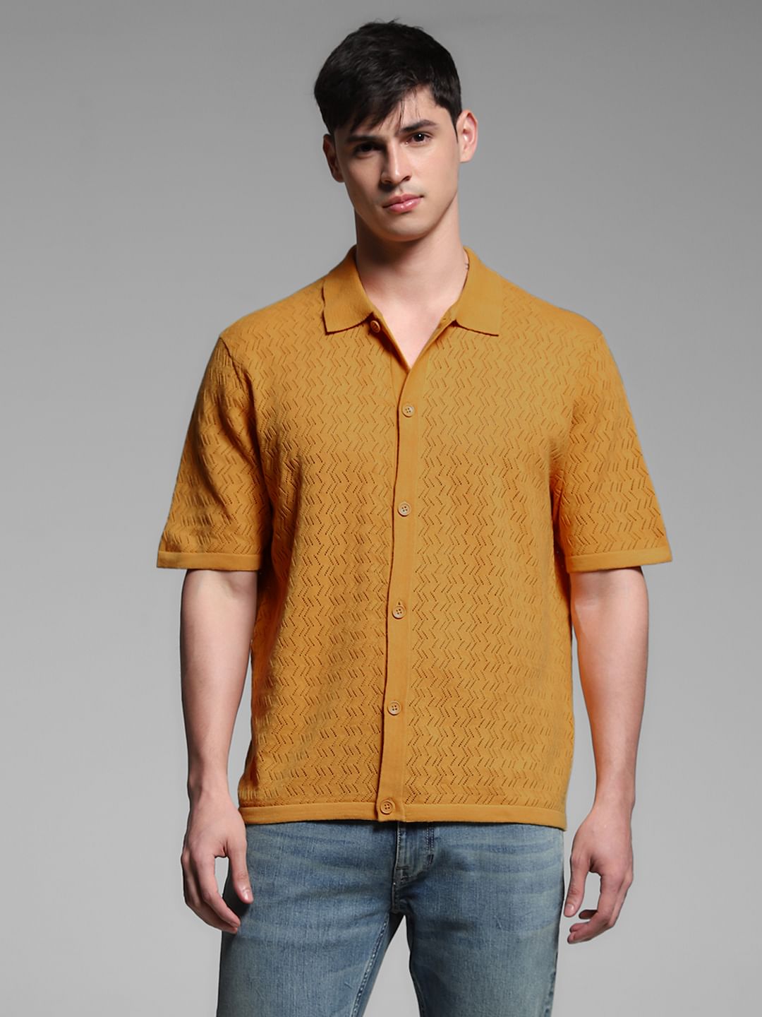Mustard Knitted Polo