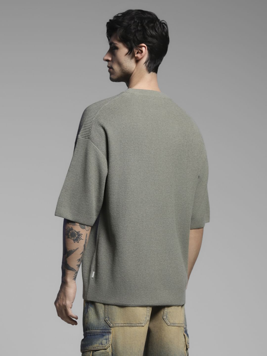 Green Crew Neck Pullover