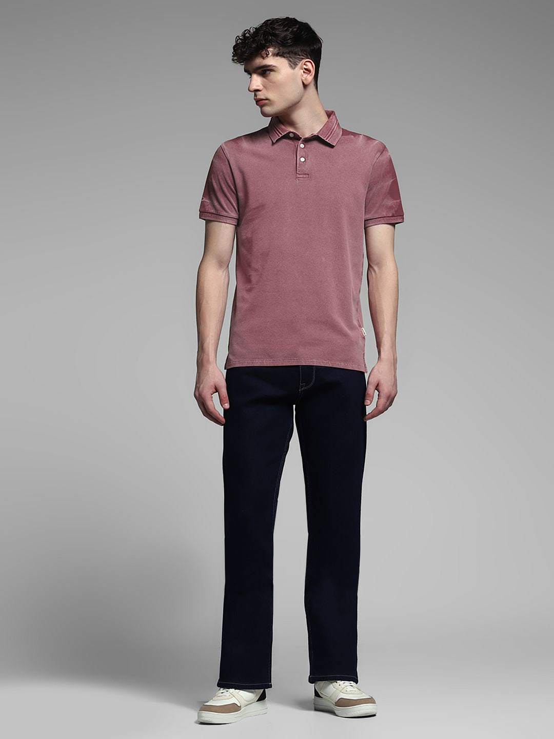 Dusty Pink Cotton Knit Polo