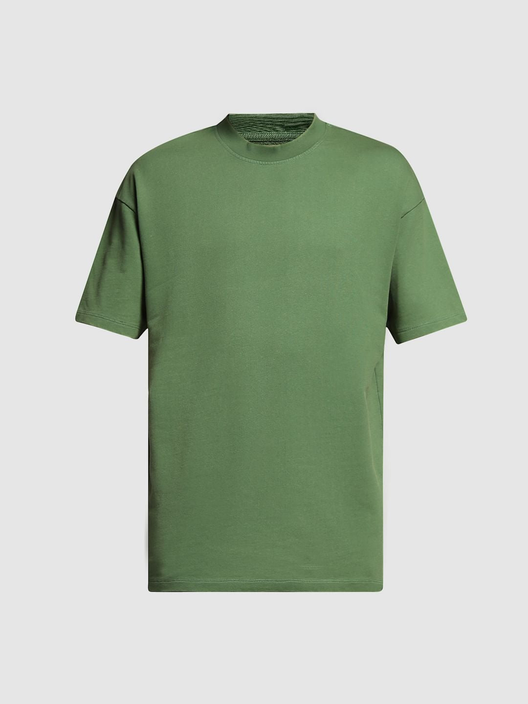 Green Cotton Crew Neck T-shirt