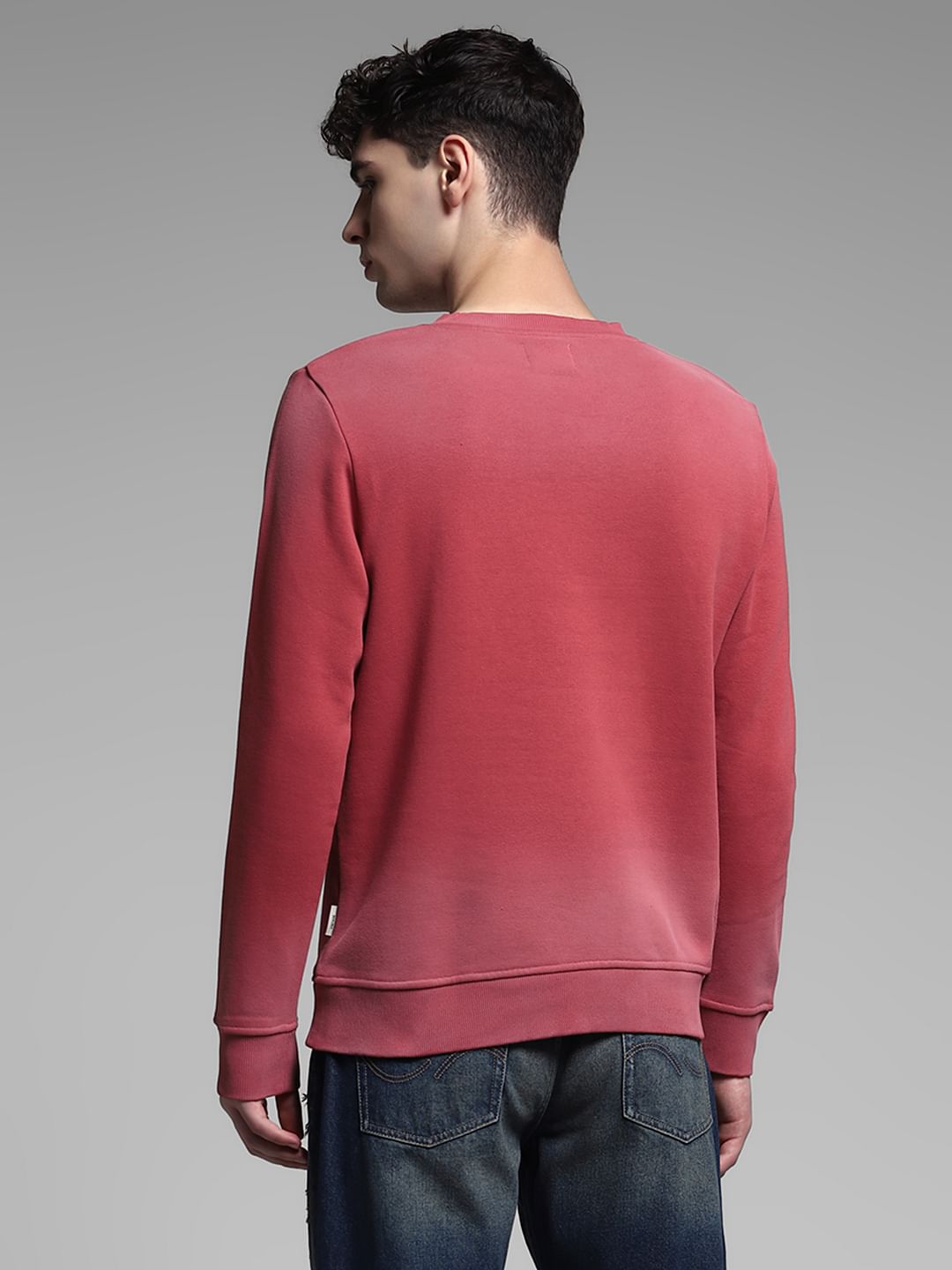 Pink Applique Patchwork Sweatshirt