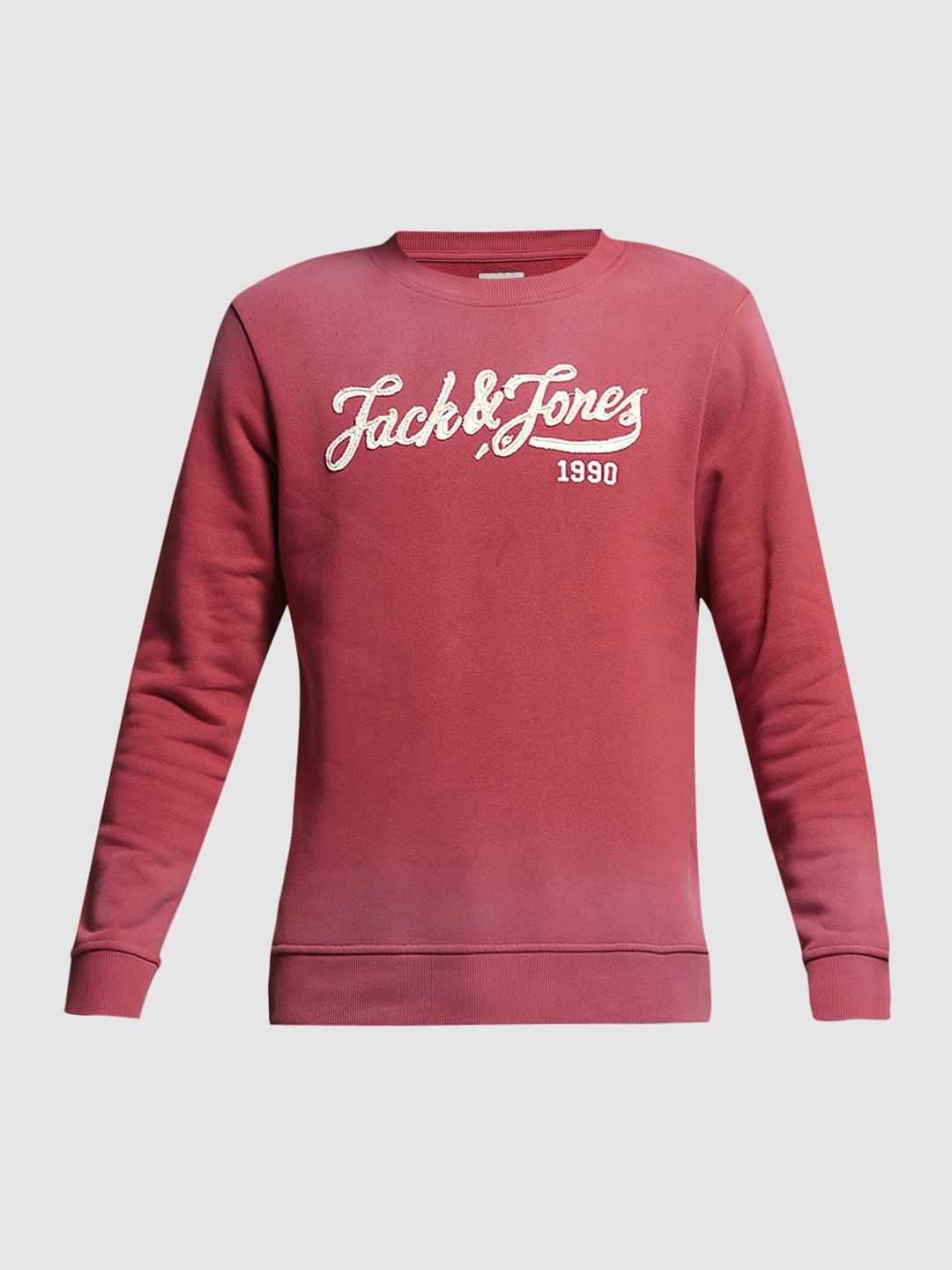 Pink Applique Patchwork Sweatshirt