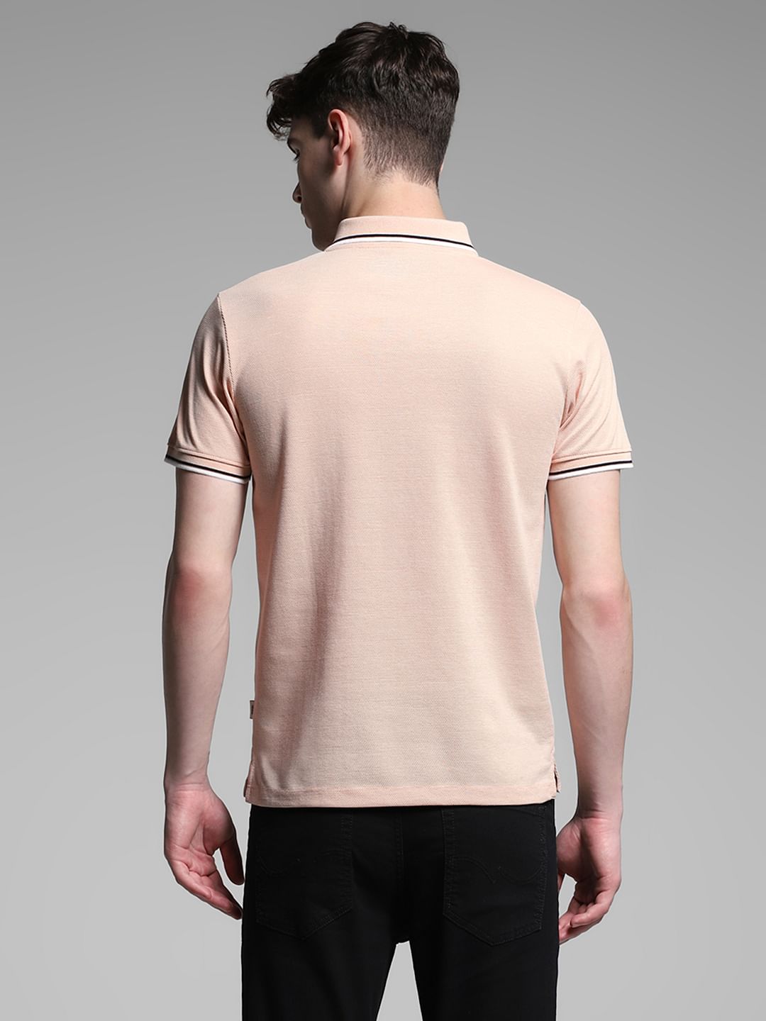 Light Pink Knitted Cotton Polo