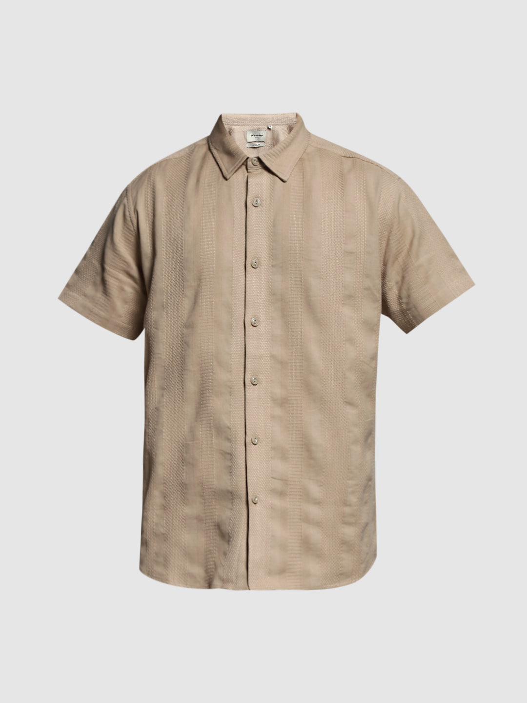 Brown Dobby Regular Fit Shirt
