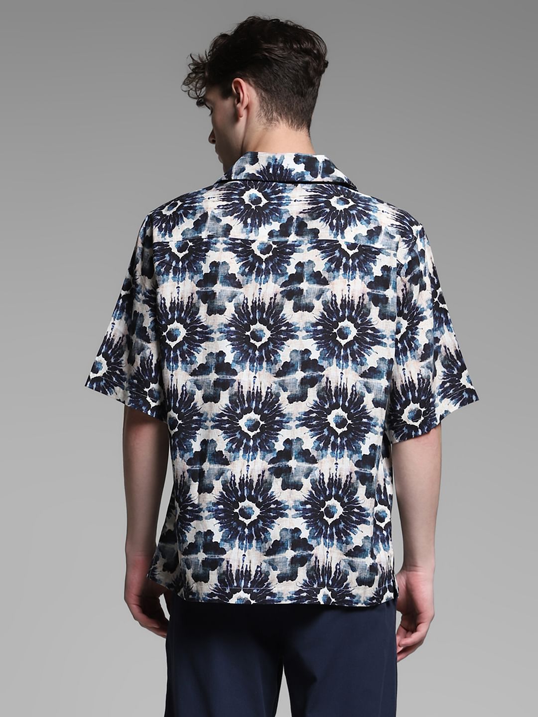 Black Printed Oversized Shirt