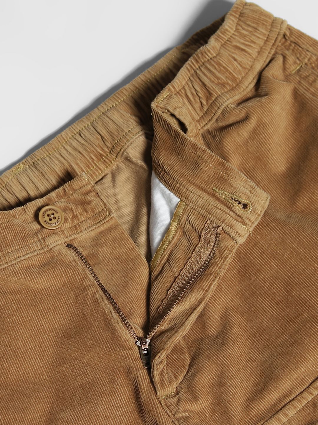 Brown Mid Rise Loose Fit Pants