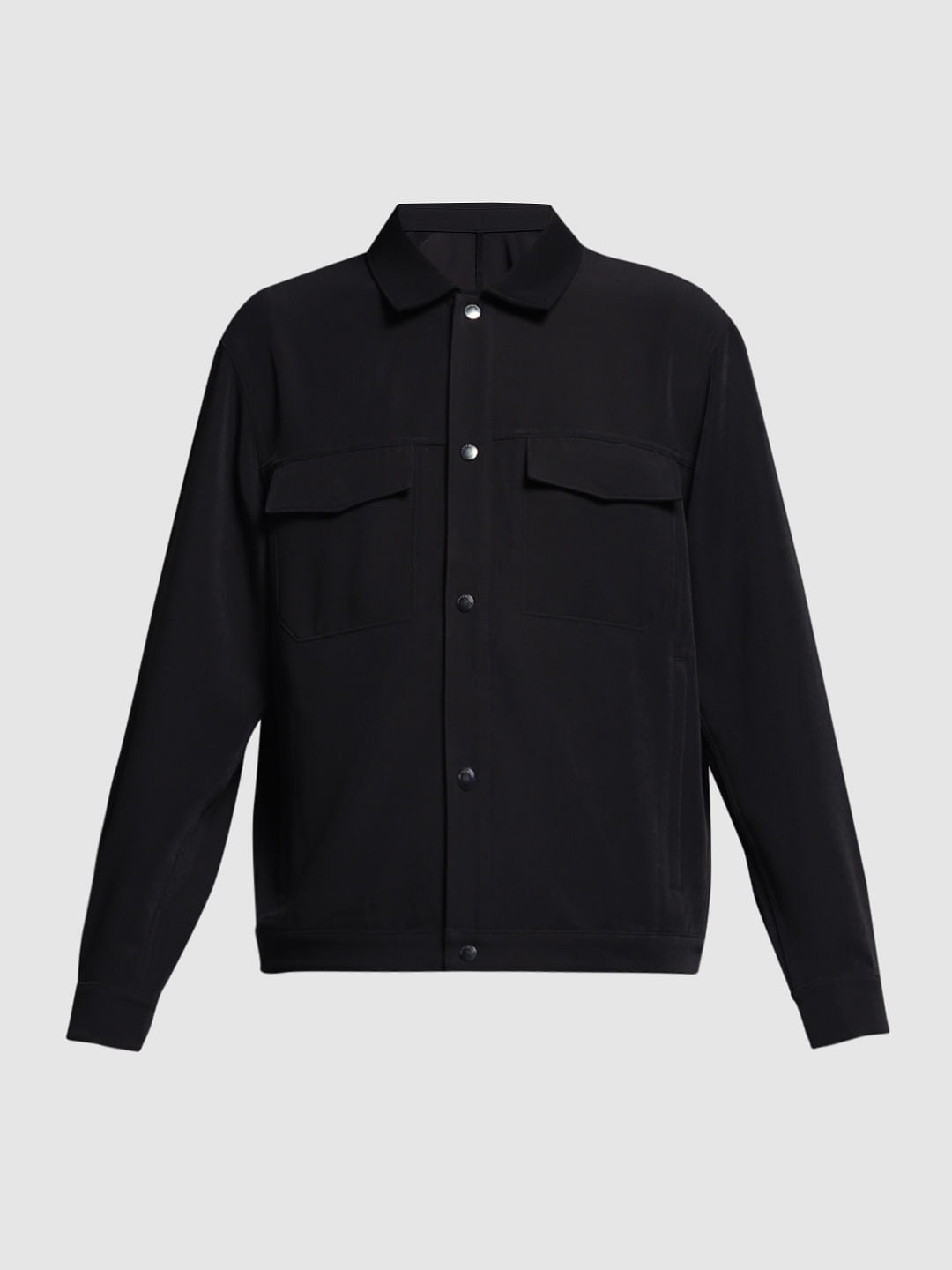 Black Regular Fit Jacket