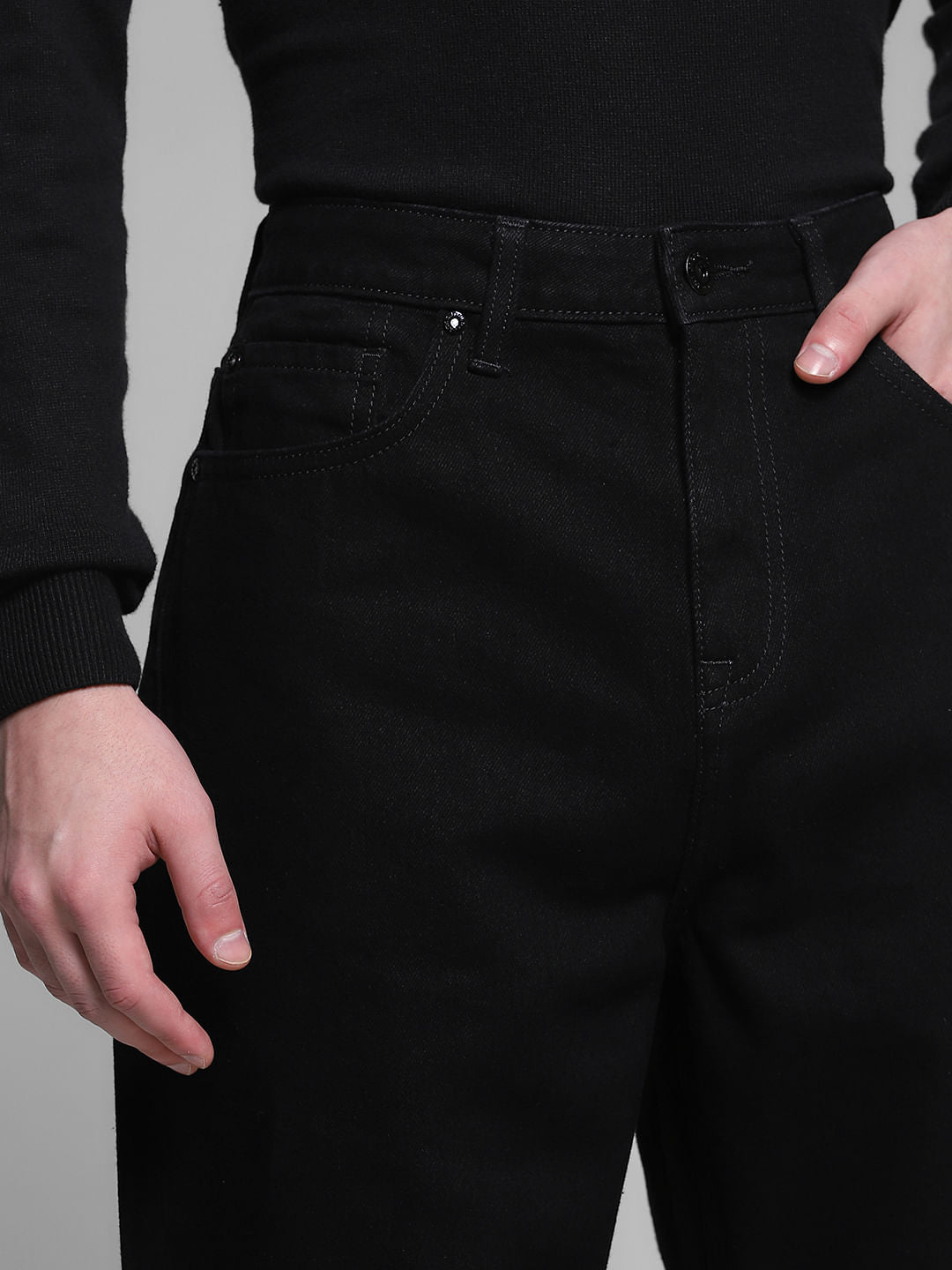 Black High Rise Dario Loose Fit Jeans