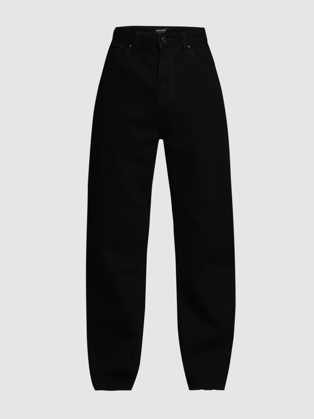 Black High Rise Dario Loose Fit Jeans