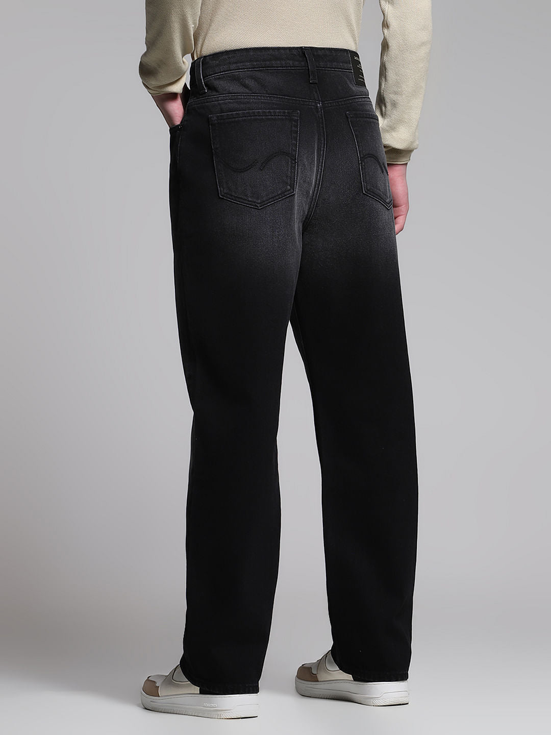 Black High Rise Dario Loose Fit Jeans