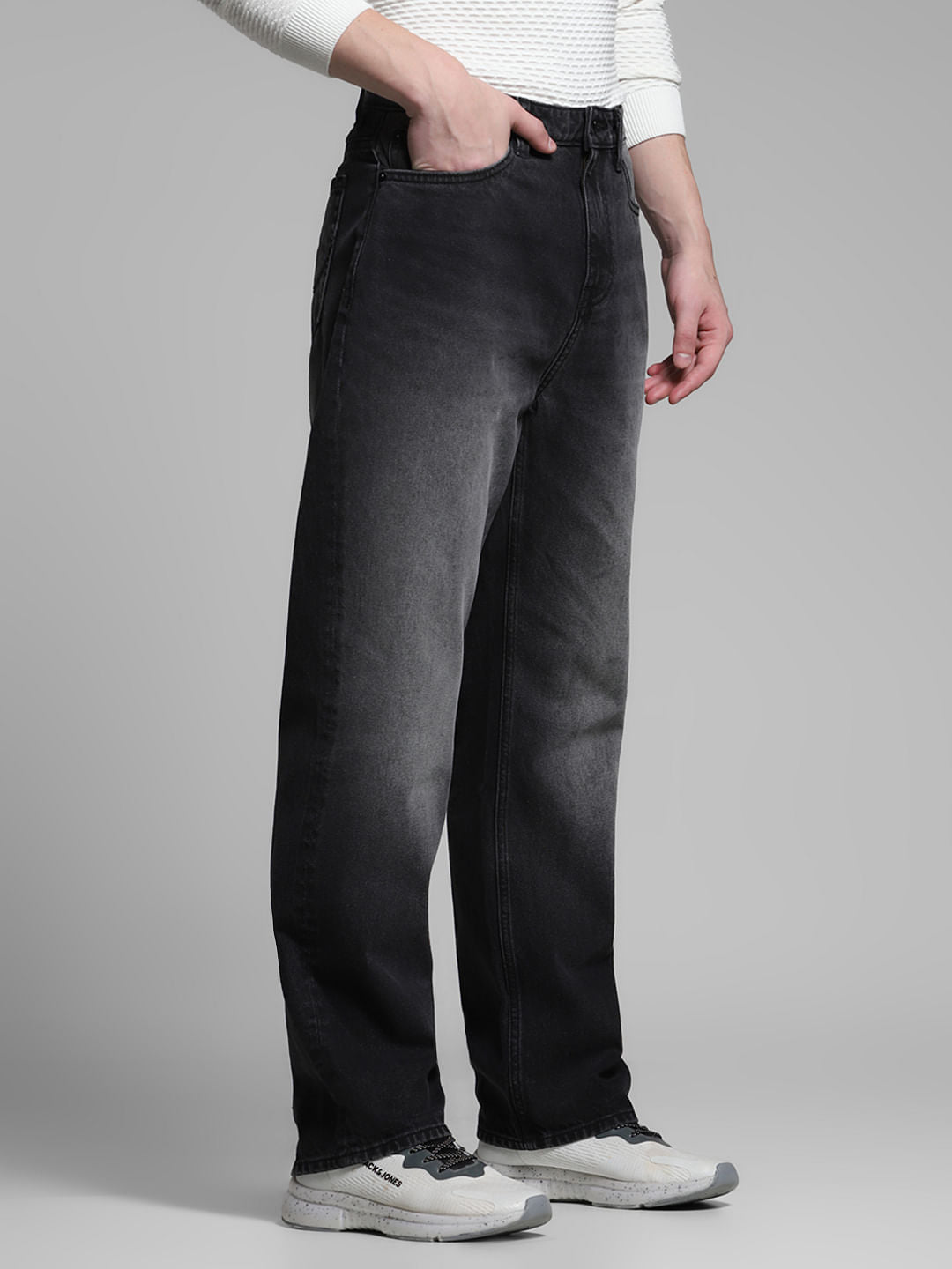 Black High Rise Dario Loose Fit Jeans