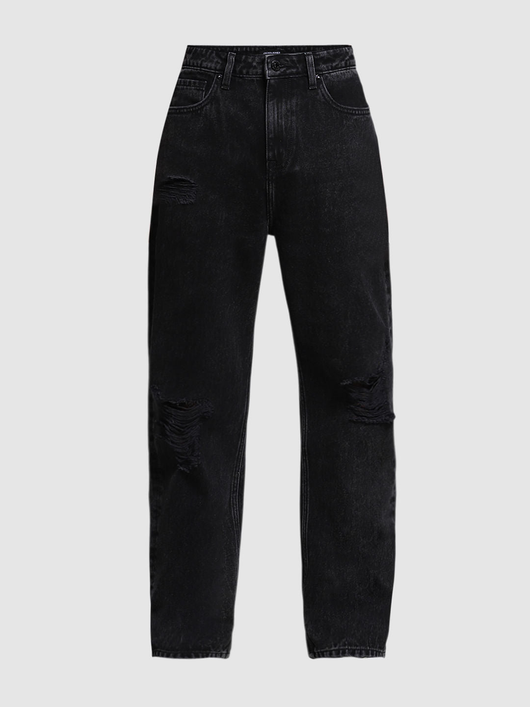 Black Distressed Dario Loose Fit Jeans