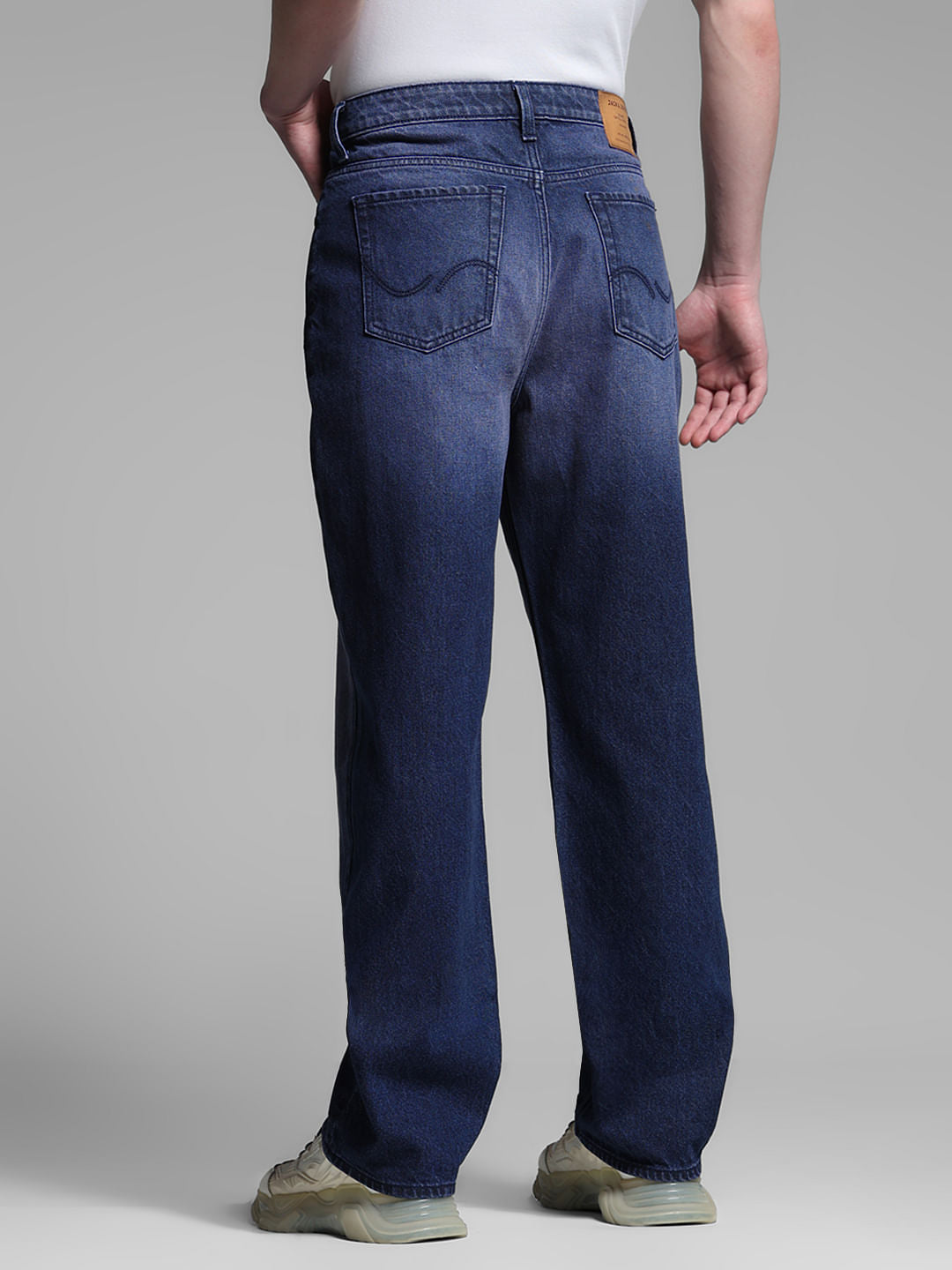 Dark Blue High Rise Dario Loose Fit Jeans