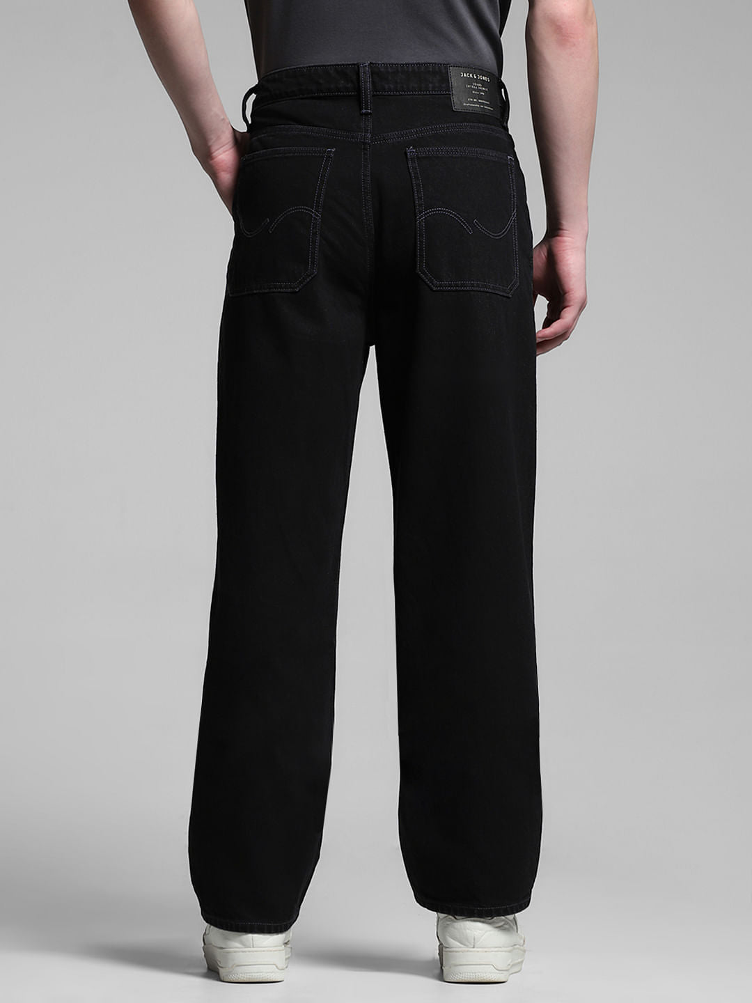 Black High Rise Dario Loose Fit Jeans