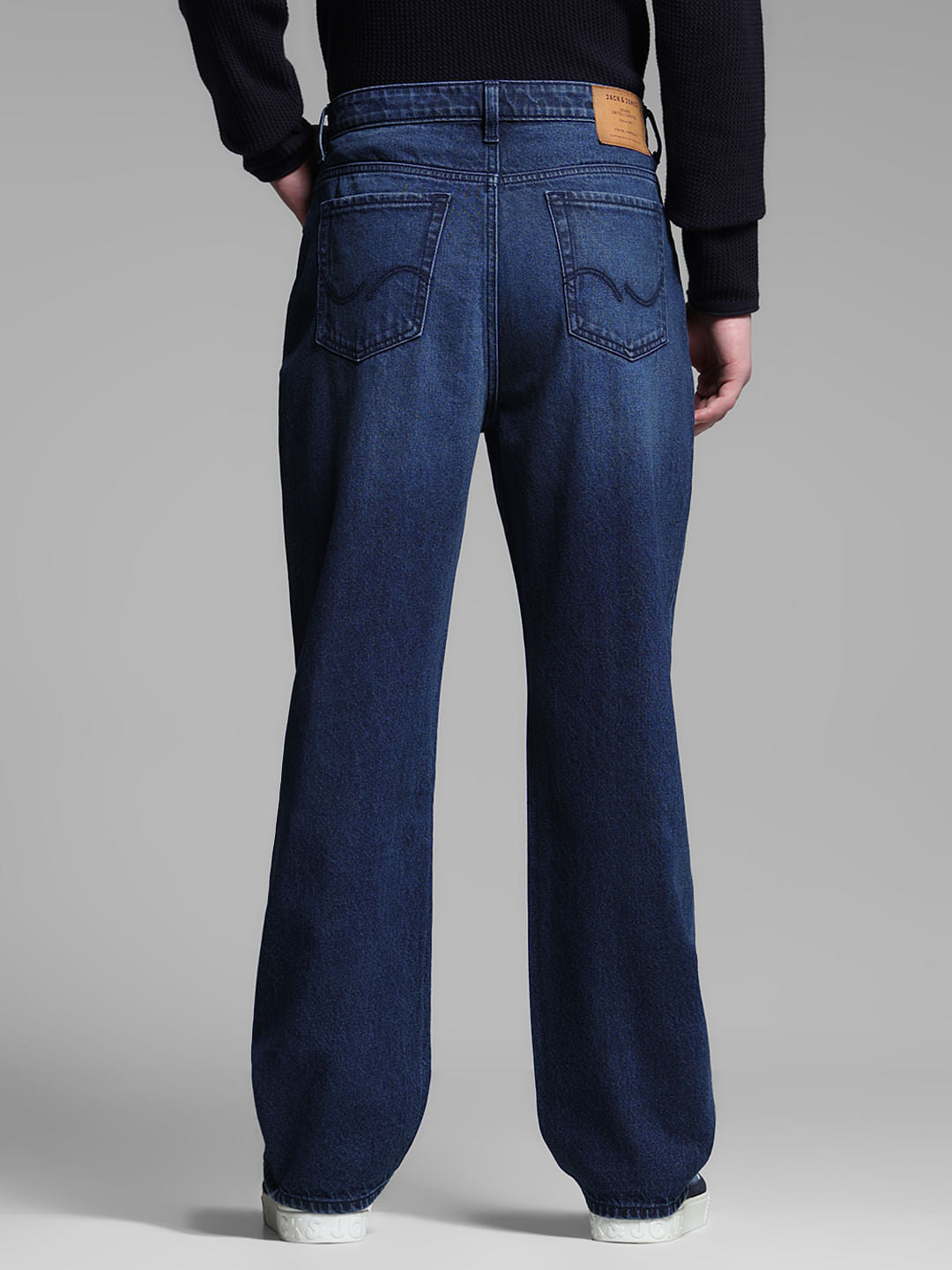 Dark Blue Distressed Dario Loose Fit Jeans