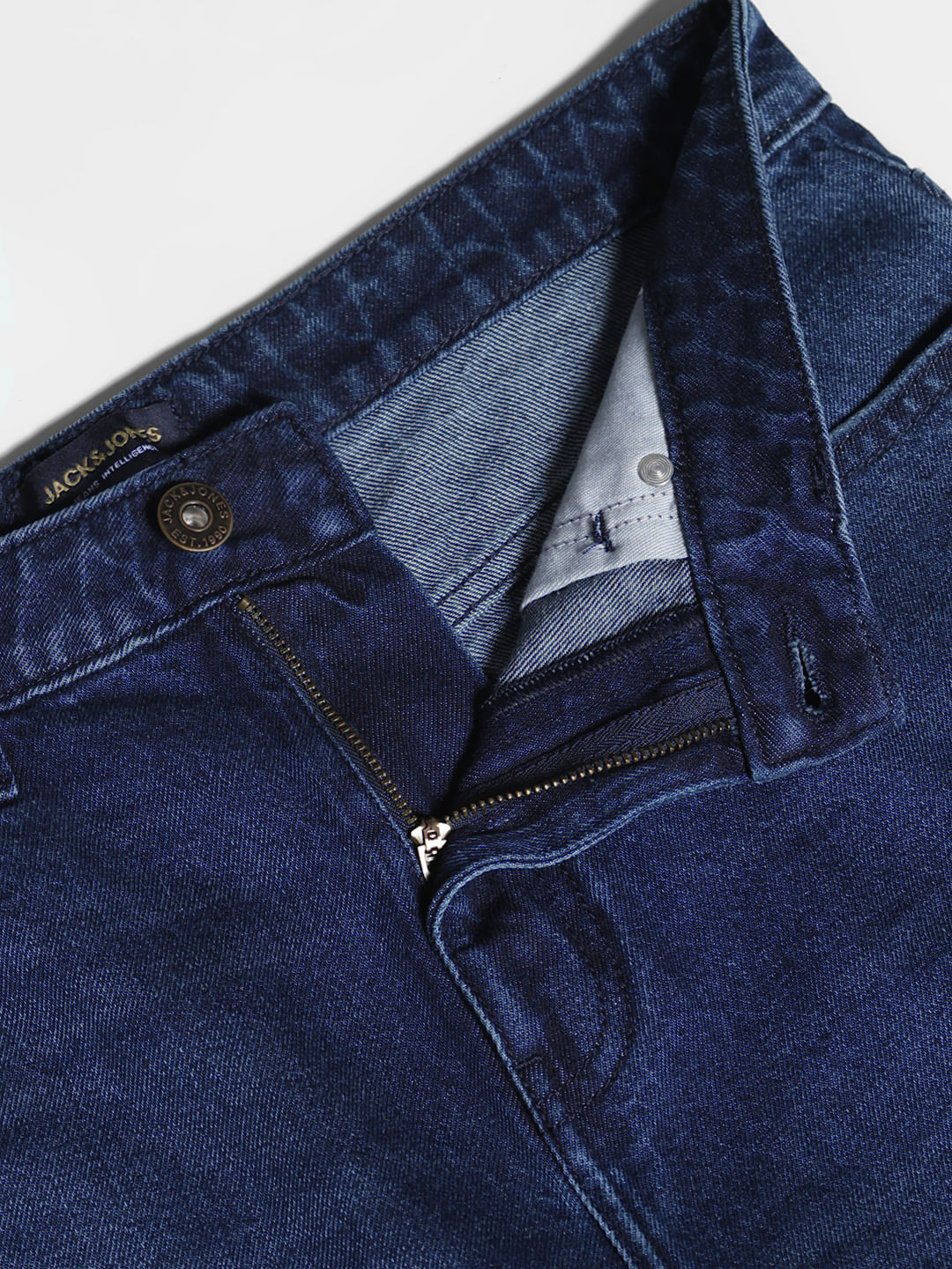 Dark Blue Distressed Dario Loose Fit Jeans