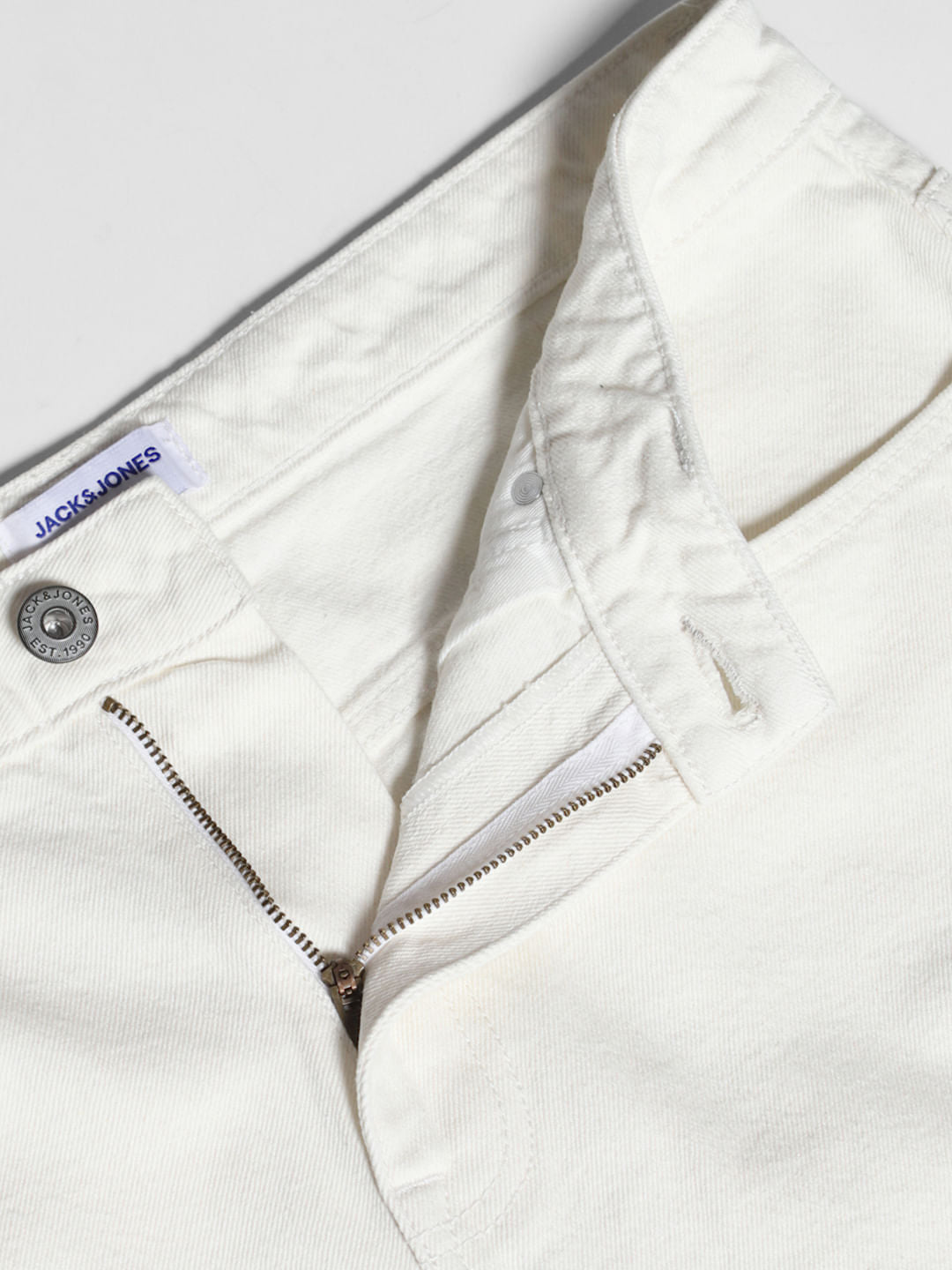 Ecru Distressed Dario Loose Fit Jeans