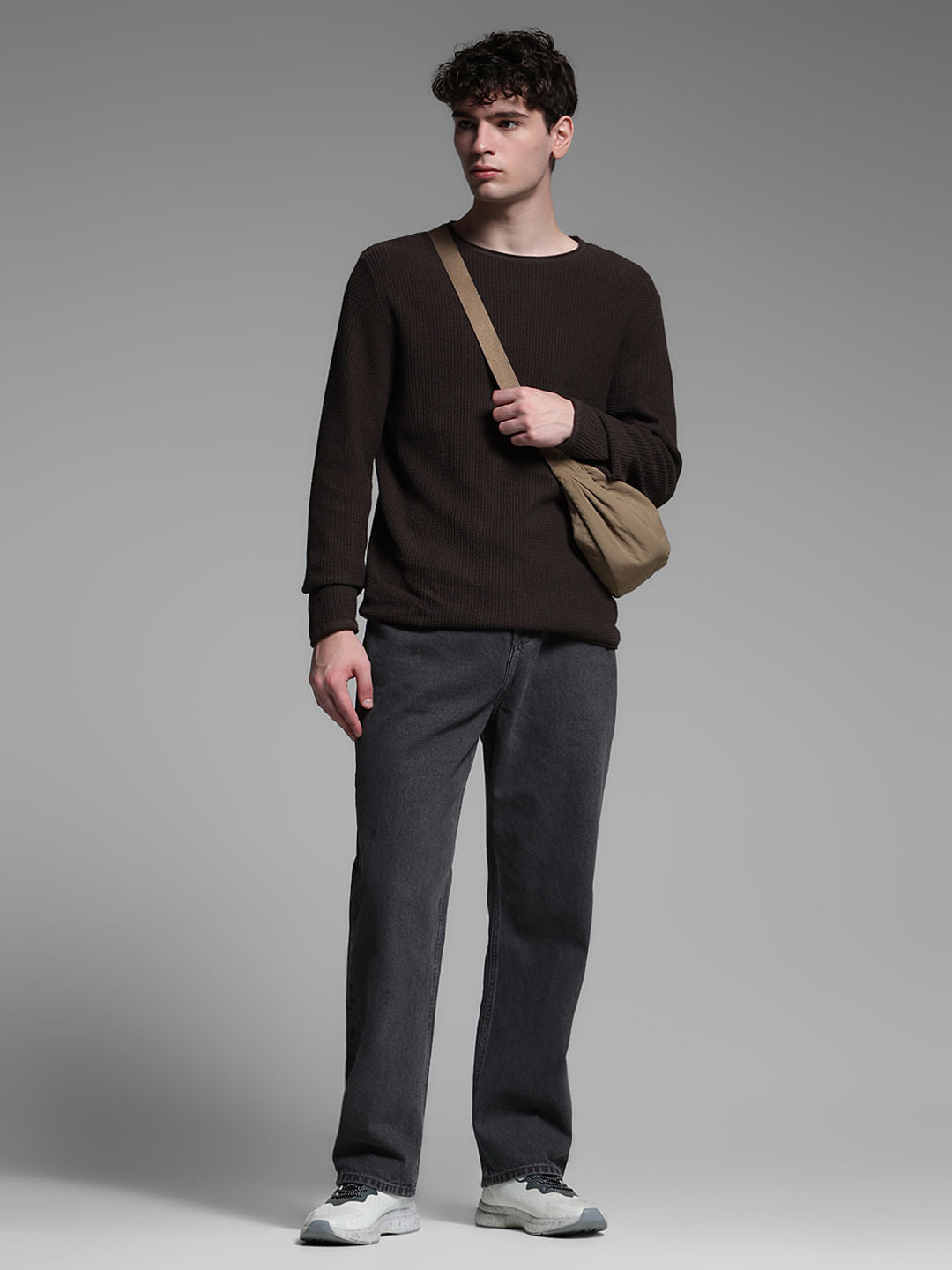 Grey High Rise Dario Loose Fit Jeans